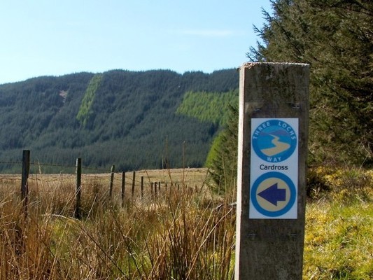 Three Lochs Way Signpost