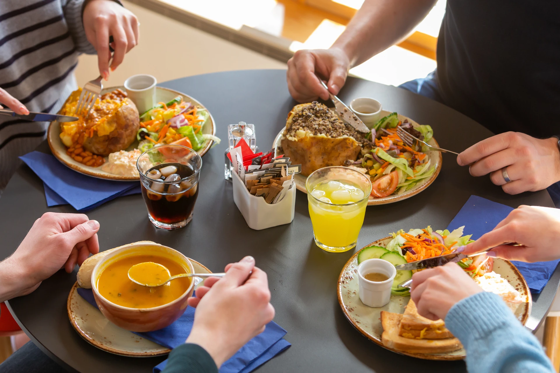 Lunch From Above Table